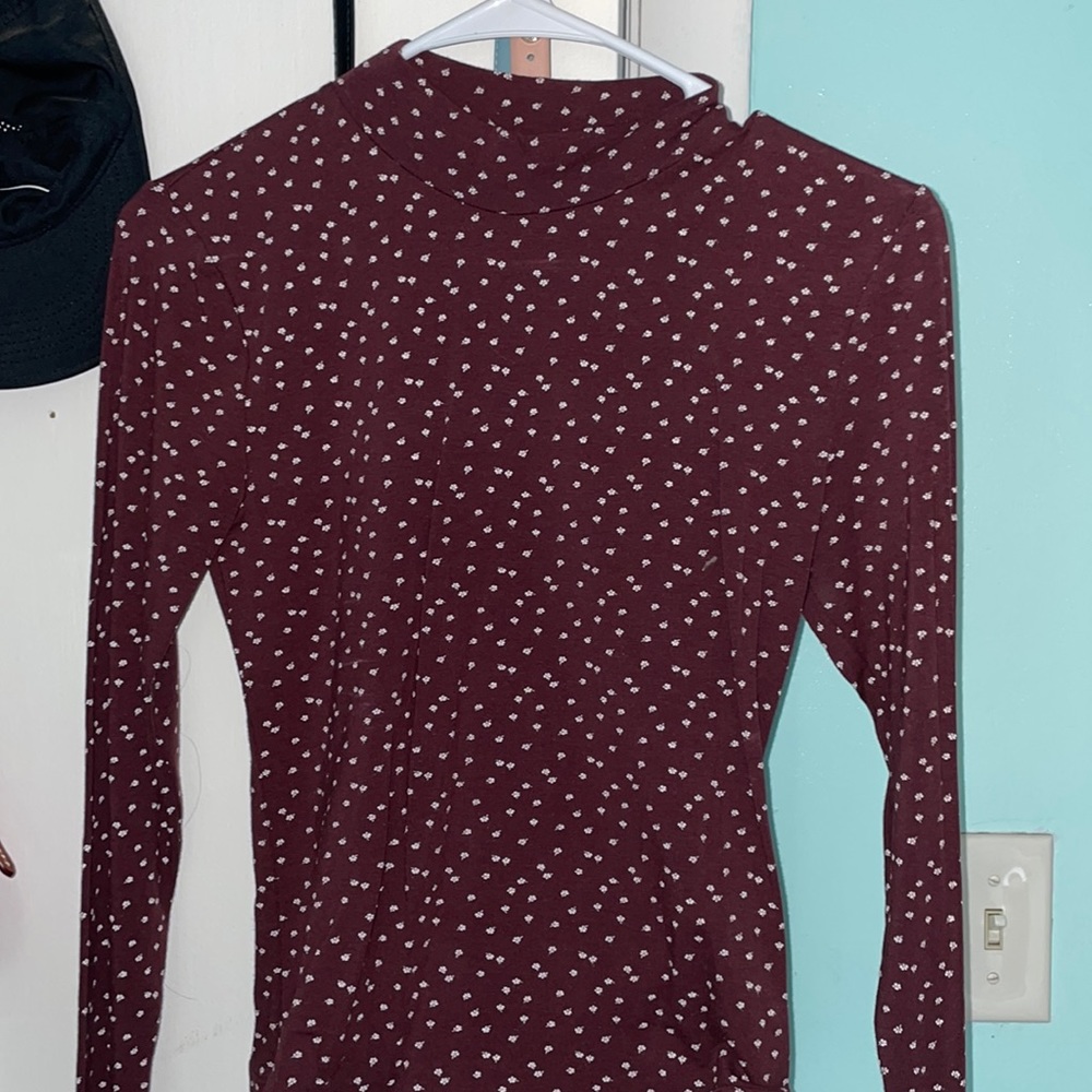 burgundy long sleeve